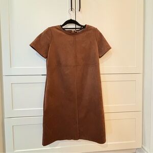 Melanie Lyne Brown Suede Dress
